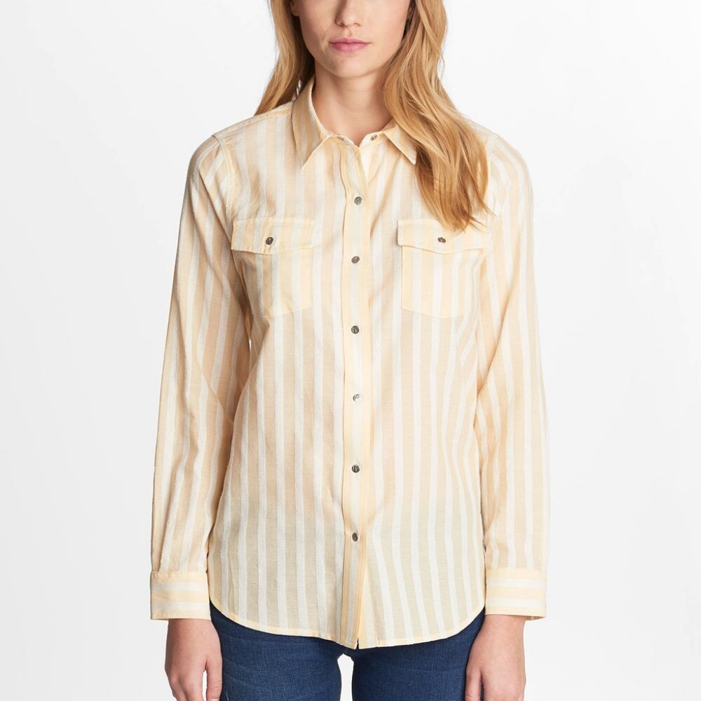 NWT Karl Lagerfeld Paris Yellow Striped Top